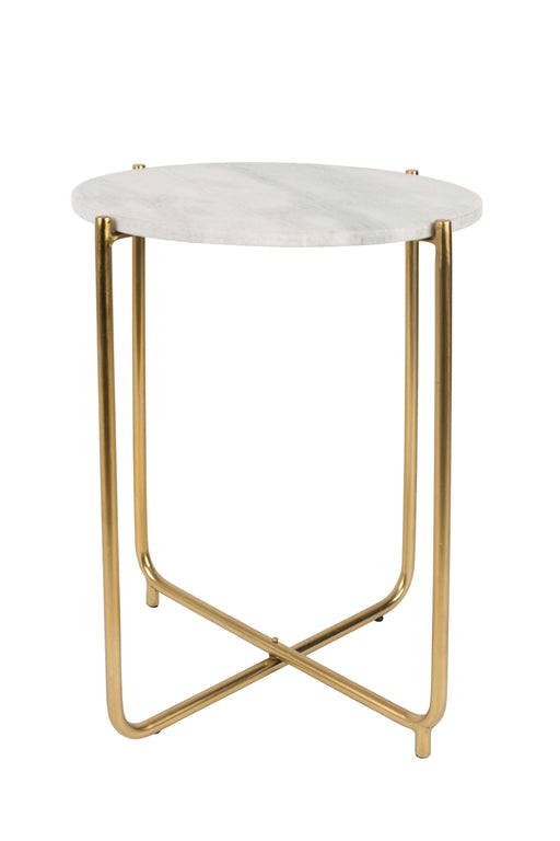 Bijzettafel Moiren marmer wit