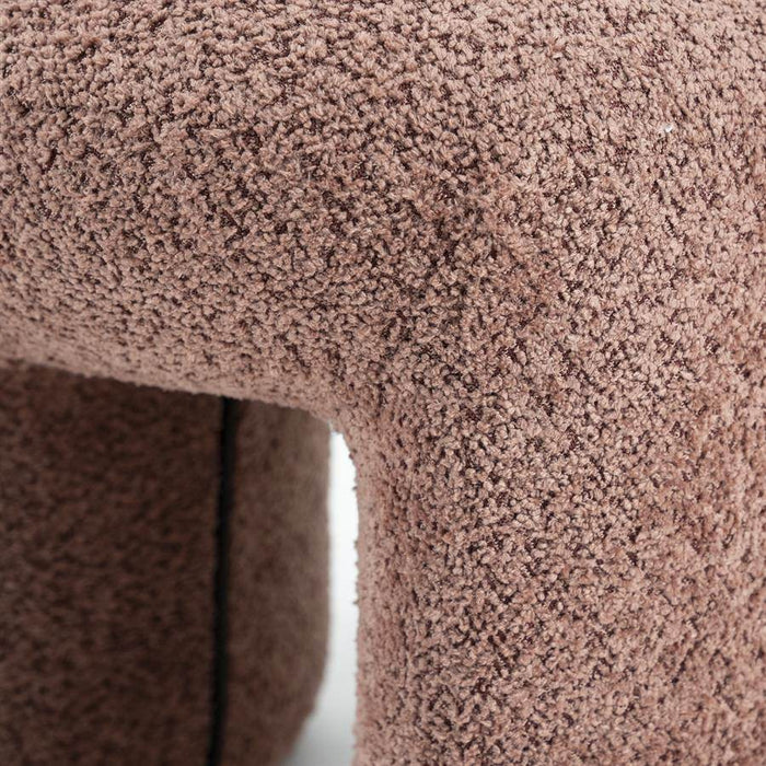 Poef Sahi - terracotta roze