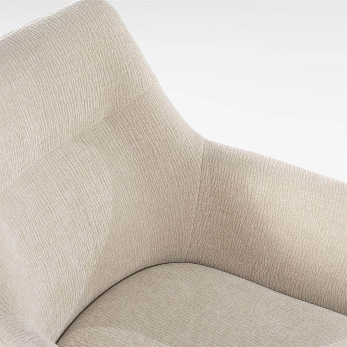 Draaibare Eetkamerstoel Bliss met armsteun - beige