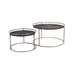 Carry Black Wood salontafel rond goud frame sv2
