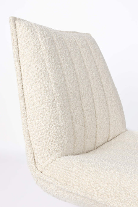 Bernie Fauteuil Gebroken Wit Bouclé