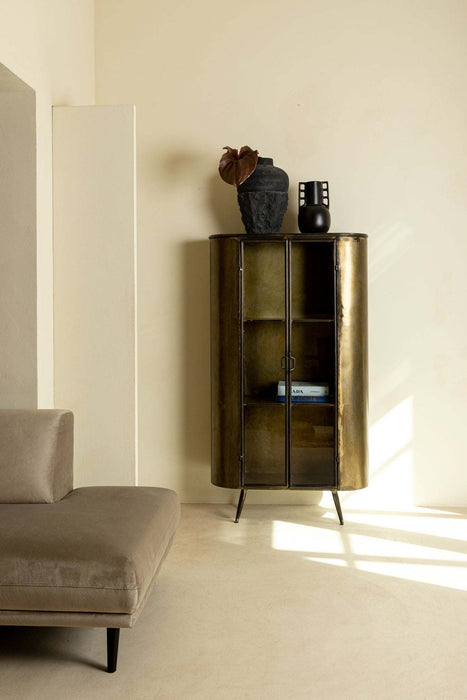 Spacer brass ijzer glazen deur kast hoog