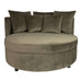 Fayen Velvet groen fauteuil half rond KD
