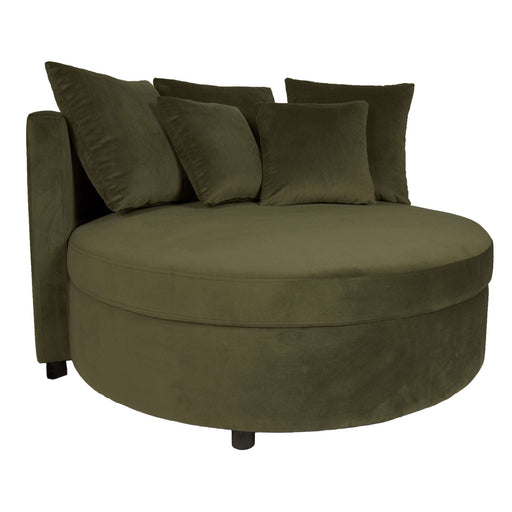 Fayen Velvet groen fauteuil half rond KD