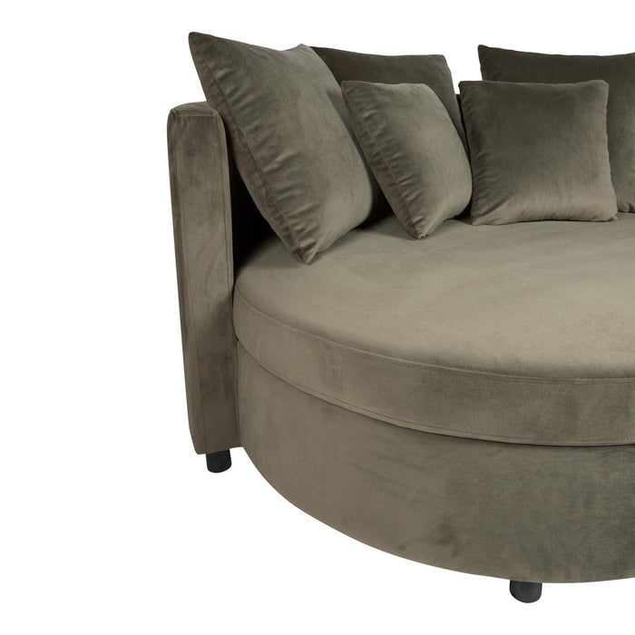 Fayen Velvet groen fauteuil half rond KD