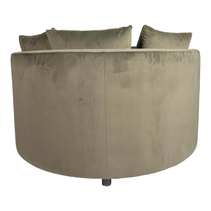 Fayen Velvet groen fauteuil half rond KD