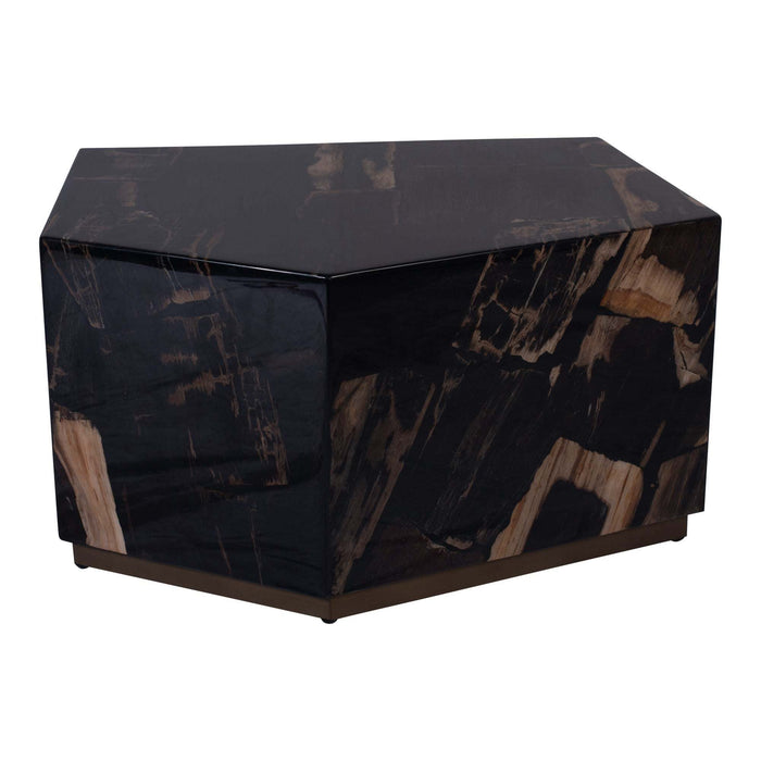 Rayn Versteend hout zwarte salontafel M