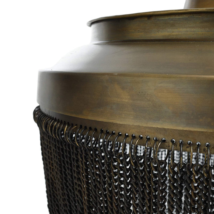 Zelivo Gold ijzeren hanglamp deco kettingen rond L