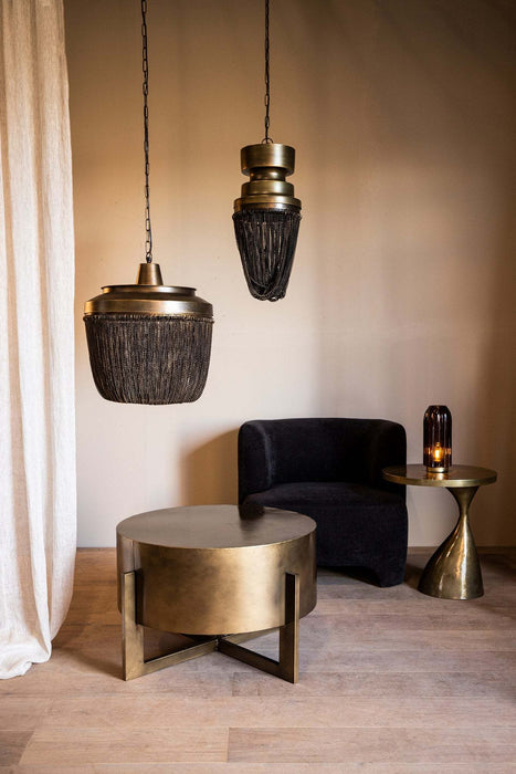 Zelivo Gold ijzeren hanglamp deco kettingen rond S