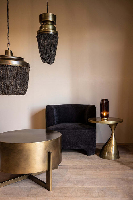 Zelivo Gold ijzeren hanglamp deco kettingen rond S