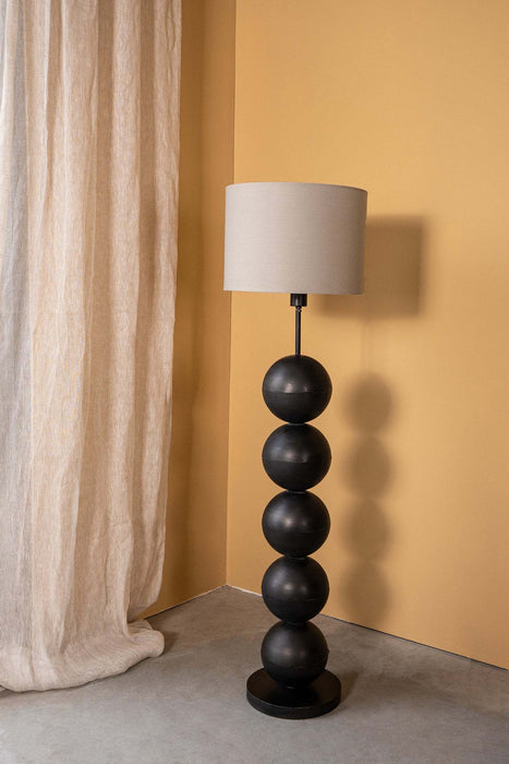 Lonza zwart metalen vloerlamp opgestapelde bollen rond
