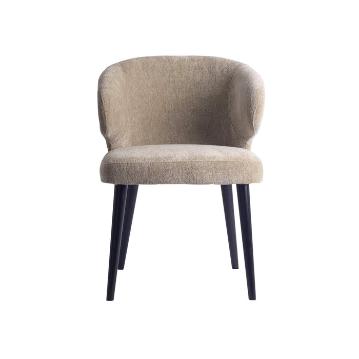 Fiori Crème 6051 eetkamerstoel zwart houten poten