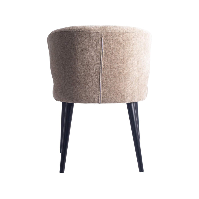 Fiori Crème 6051 eetkamerstoel zwart houten poten