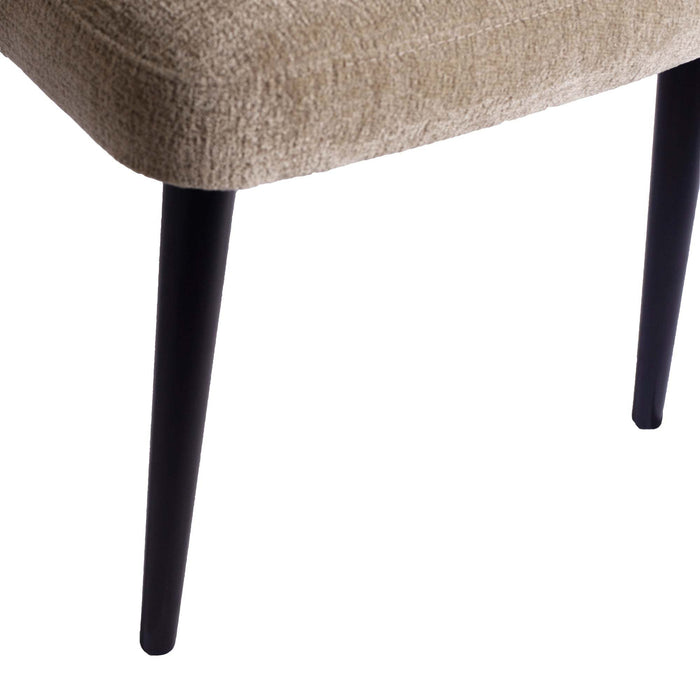 Fiori Crème 6051 eetkamerstoel zwart houten poten