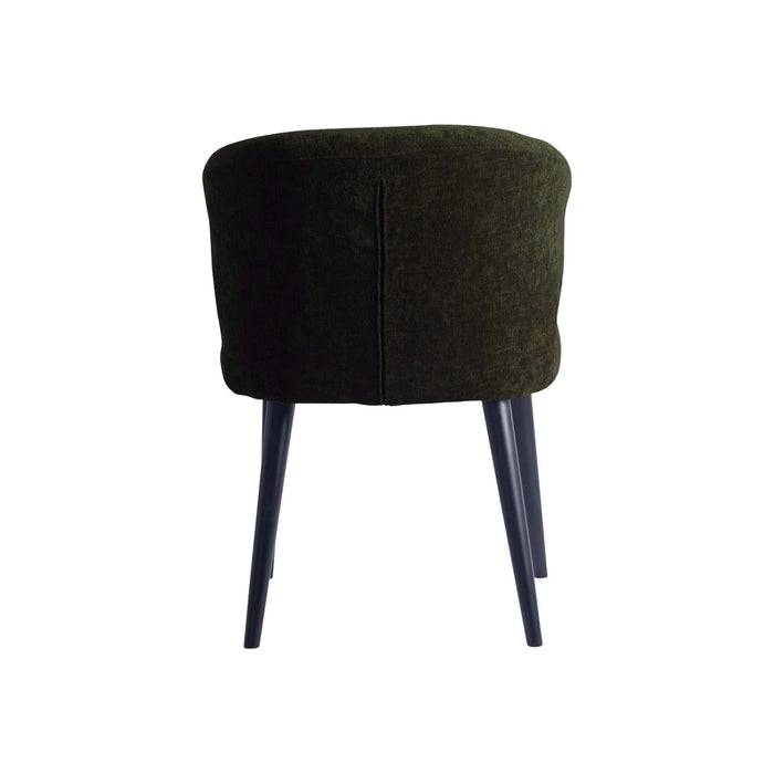 Fiori Green 1205 eetkamerstoel zwart houten poten