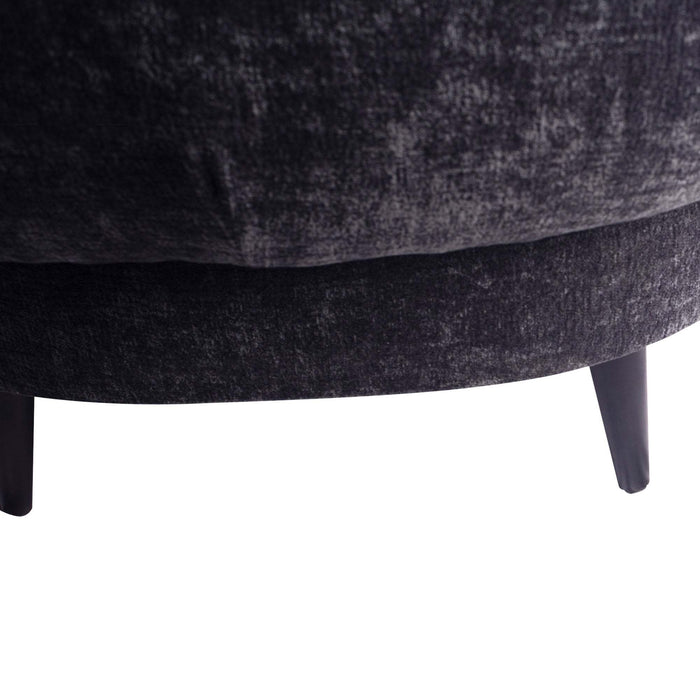 Elefan Antraciet fauteuil ronde armleuning