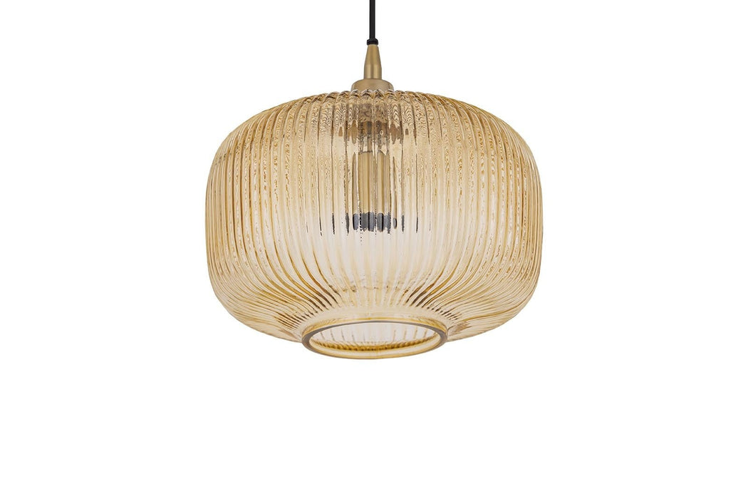 Juliet Amber glazen hanglamp breed