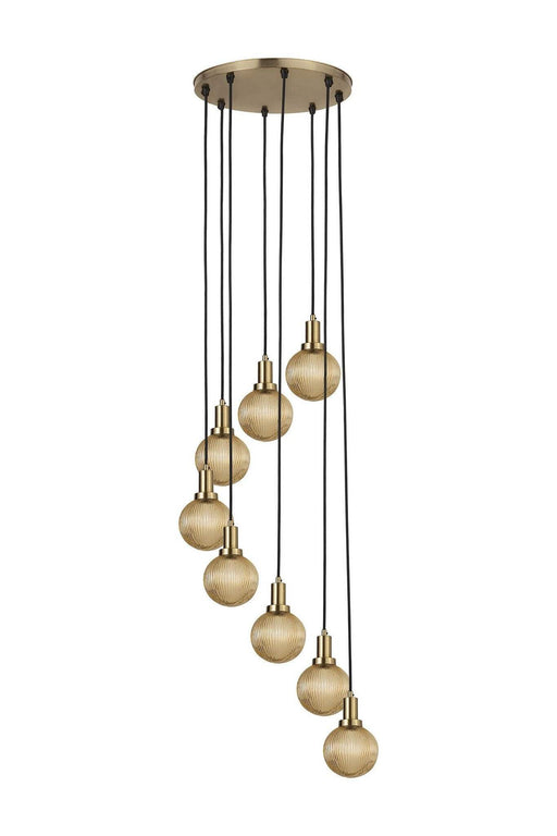 Juliet Amber glazen hanglamp 8 stuks swirl