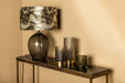 Mexim Grey smoked glas tafellamp rond