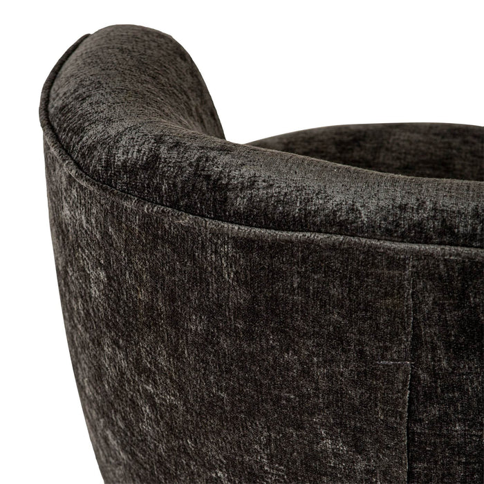 Grasa Antraciet Fiore stoffen fauteuil