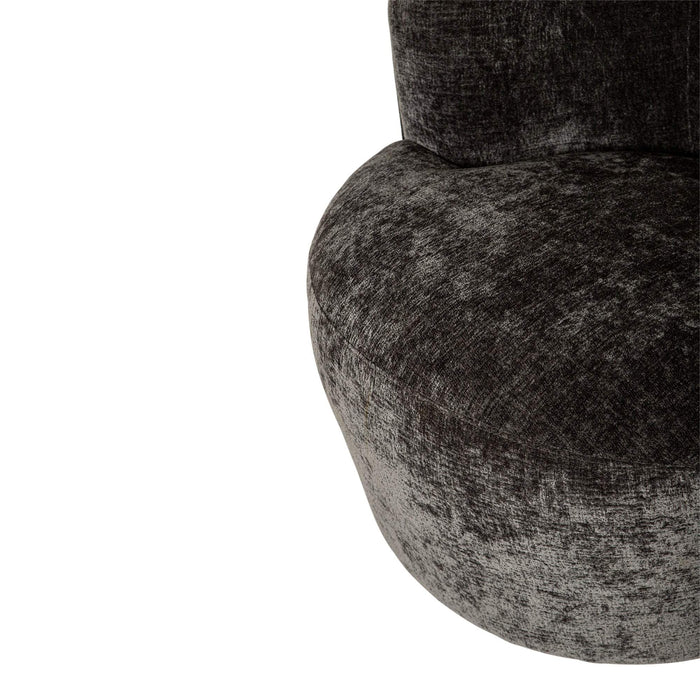Grasa Antraciet Fiore stoffen fauteuil