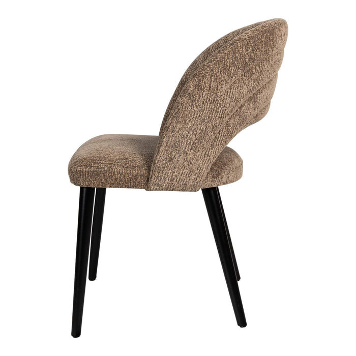 Abierto Taupe eetkamerstoel in nancistof