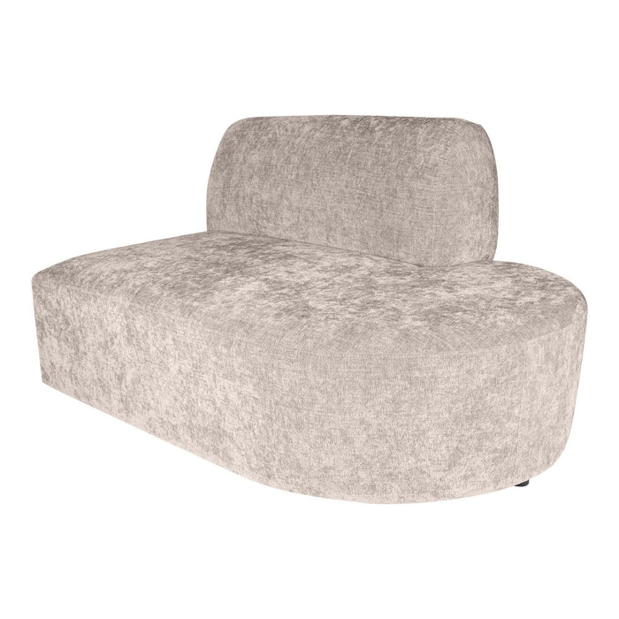 Lujo sofa white 9852 fiore fabric right ottoman