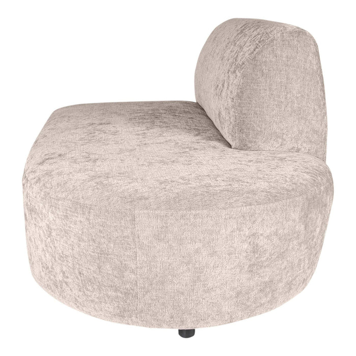 Lujo sofa white 9852 fiore fabric right ottoman