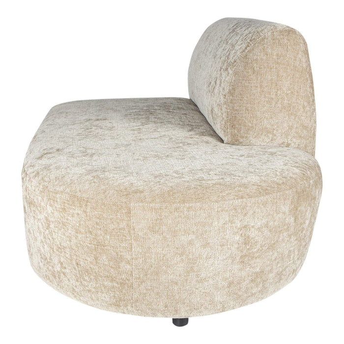 Lujo sofa cream 6051 fiore fabric right ottoman