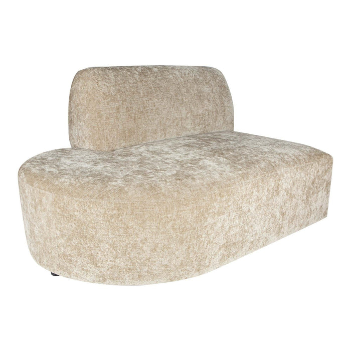Lujo sofa cream 6051 fiore fabric left ottoman