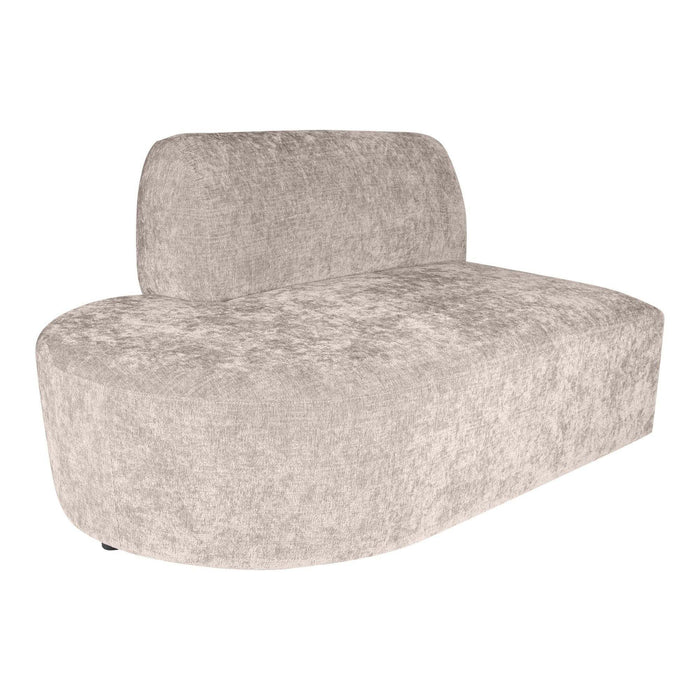 Lujo sofa white 9852 fiore fabric left ottoman