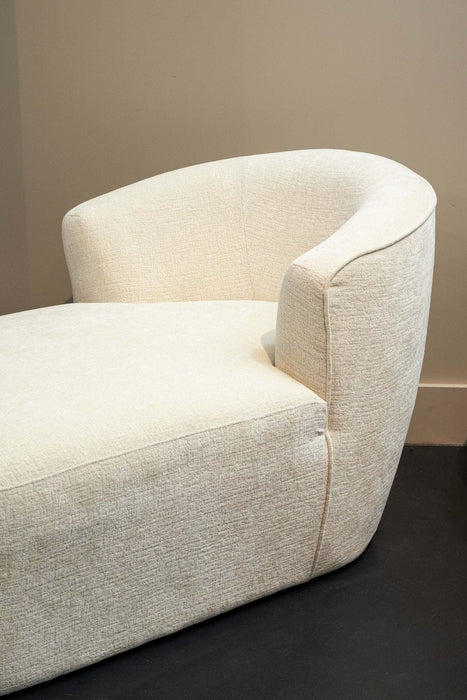 Grasa Wit fiore stof lange bank fauteuil