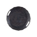Semin Silver alu rond rustiek dienblad golvende rand S