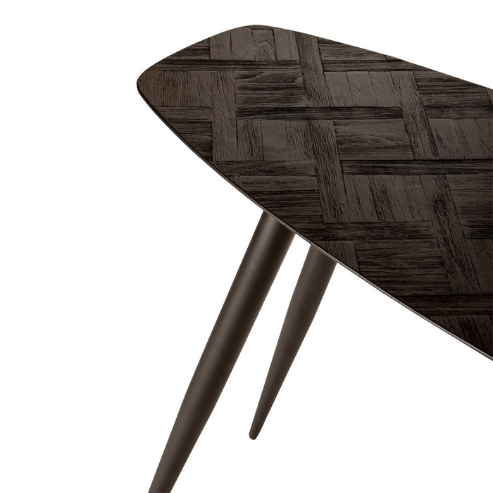 Tyano Black gerecycled teakhouten bijzettafel