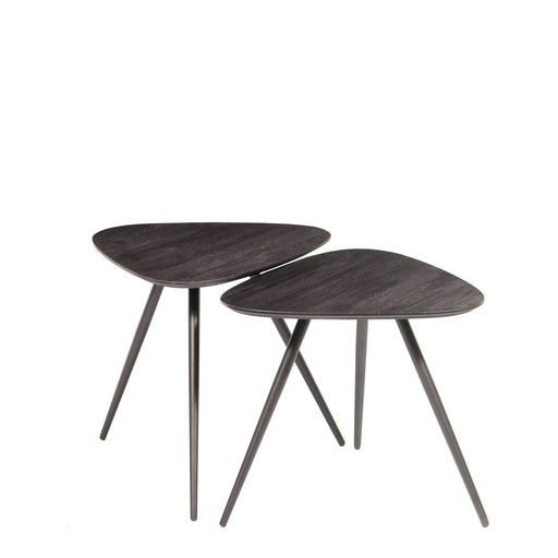 Rupert Zwarte salontafel van gerecycled teakhout SV2