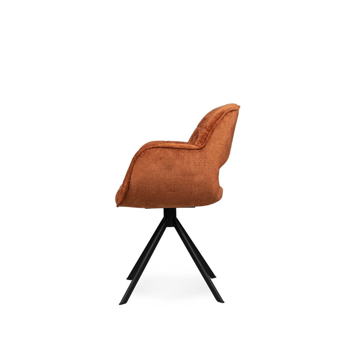 Link Dining chair berge 3032 rust fabric with meta