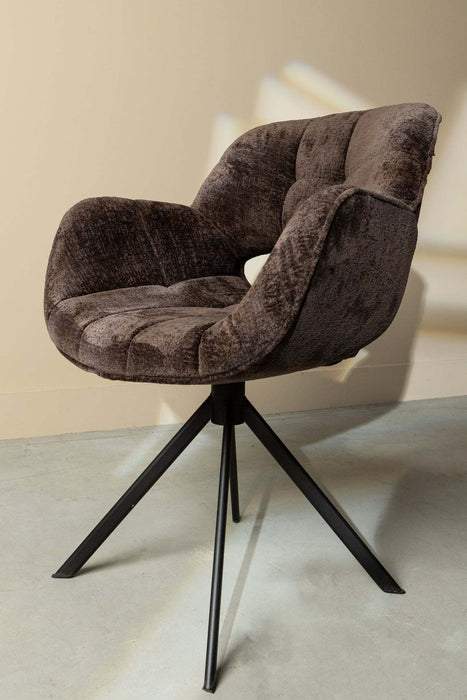 Link Dining chair berge 1072 dark grey fabric with