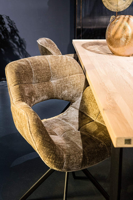 Link Dining chair berge 1042 beige fabric with met