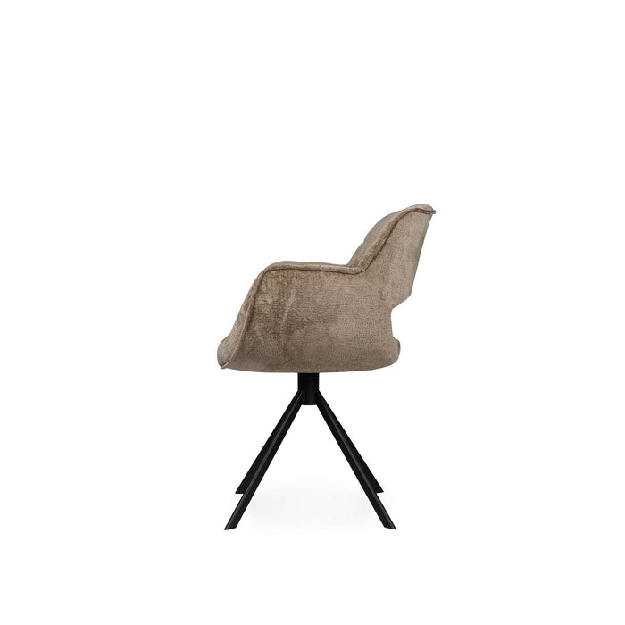 Link Dining chair berge 1042 beige fabric with met