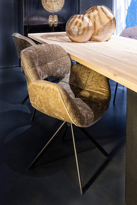 Link Dining chair berge 1042 beige fabric with met