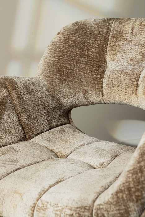 Link Dining chair berge 1042 beige fabric with met