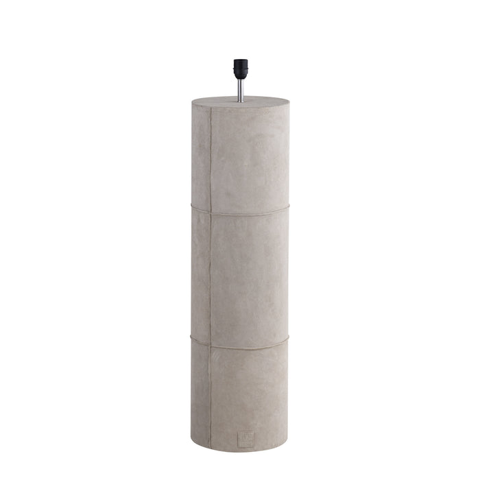 Joanne Beige suède vloerlamp natuurlijke koeienhaar kap
