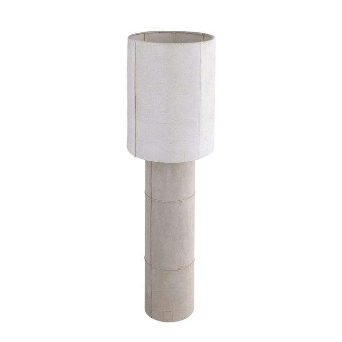 Joanne Beige suède vloerlamp natuurlijke koeienhaar kap