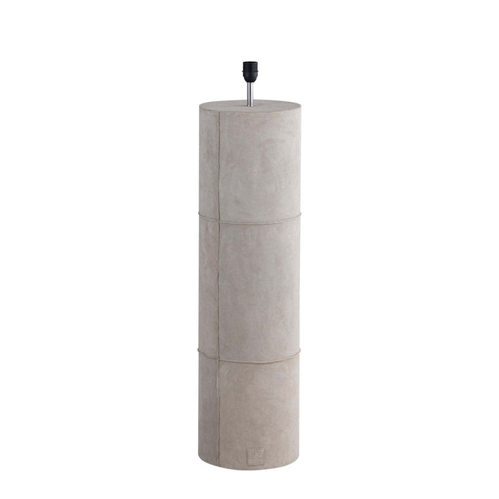 Joanne Beige suède vloerlamp natuurlijke koeienhaar kap