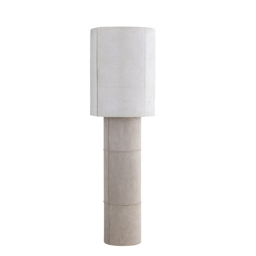 Joanne Beige suède vloerlamp natuurlijke koeienhaar kap