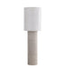Joanne Beige suède vloerlamp natuurlijke koeienhaar kap