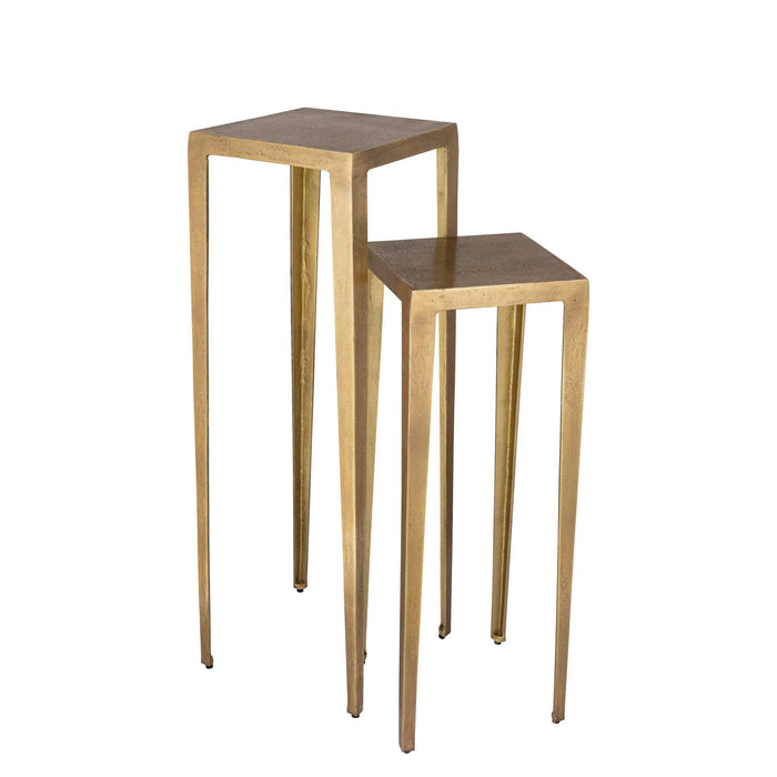 Rivva Messing gegoten alu vierkante bijzettafel sv2 hoog