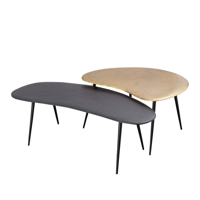 Blaze Black gegoten aluminium salontafel set van 2