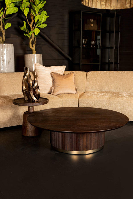 Xelle zwarte ronde salontafel 150 cm