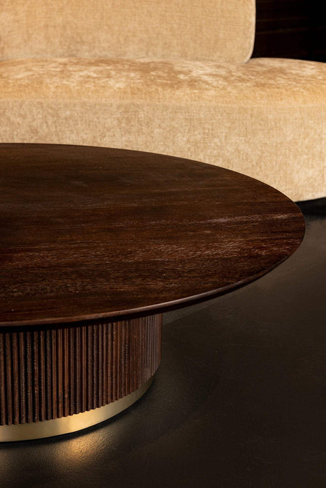 Xelle zwarte ronde salontafel 150 cm